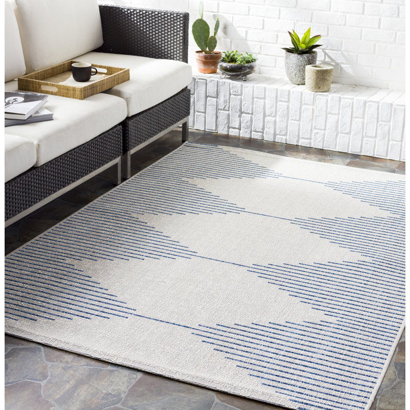 Tapis intérieur / extérieur gris Jaceyon, Rectangle 8 pi 10 po x 12 pi