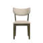 5-Piece Mid-Century Modern Round Dining Table Set, Solid Wood, 48" Kitchen Table with 4 Upholstered Chairs