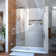 Unidoor 56" W x 72" H Hinged Frameless Shower Door with Clearmax™ Technology