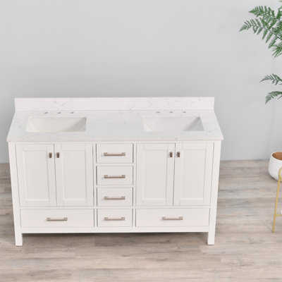 Meuble-lavabo 60 po avec lavabo double 60 po