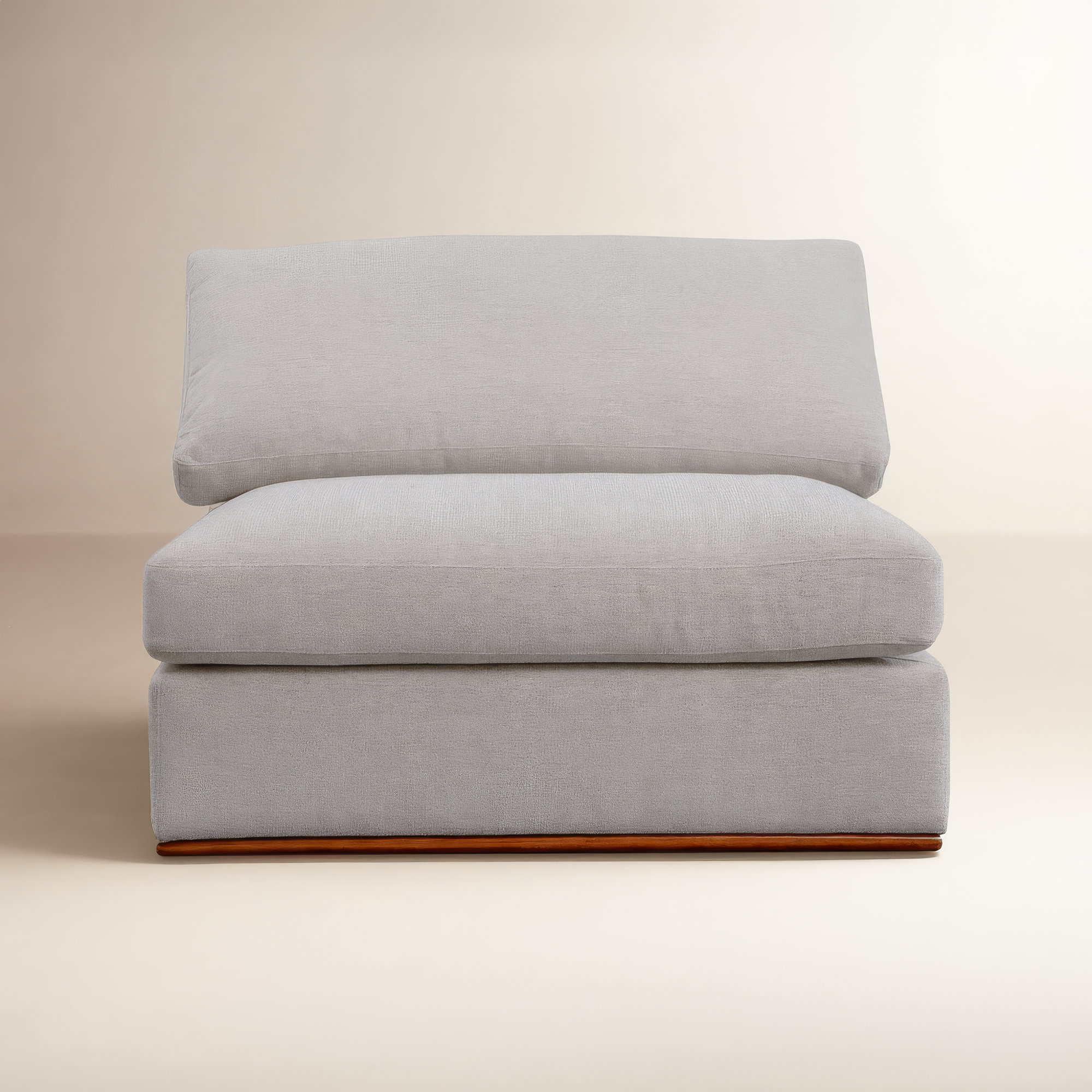 Ciano Slipper Chair, Flecked Gray