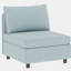 Canapé modulaire modulaire avec rangement sous le siège, canapé-lit, éponge haute de salon en tissu de chenille bleu antique, capacité de poids de 250 lb-121077293