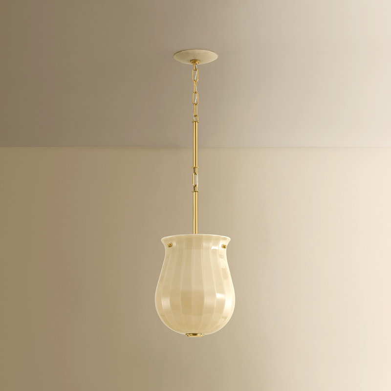 Nevins Pendant, Aged Brass, 10