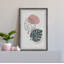 Feuille verte et blanche, reproduction d’art sur papier-1972993675