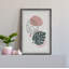 Feuille verte et blanche, reproduction d’art sur papier-1972993687