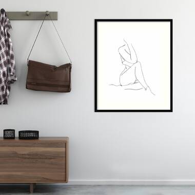 Nude Contour Sketch I Framed On Paper by Ethan Harper Print