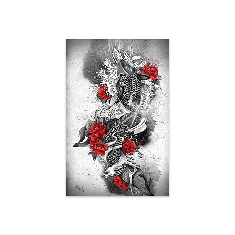 " Two Kois " by Marine Loup, 24" H x 16" W x 0.25" D
