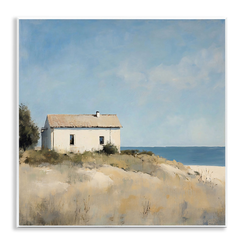 Simple Beach House on Dunes Wall Plaque, design by Creative Studio