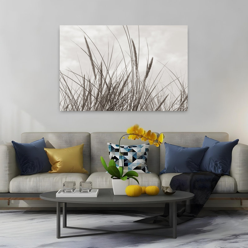 Art contemporain, paysage côtier abstrait, H 40 po x l 60 po