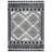 White Geometric Pattern Shag Rug – Medium Pile, Easy To Clean, Pet Friendly-451901540