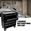 Coffre à outils 5 tiroirs, armoire de rangement pour outils pour le garage avec 4 roues et système de verrouillage, noir, buffet-125535069