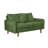  56" Wide Velvet Round Arm Loveseat, Featuring Side Storage Pockets and a Small Square Throw Pillow-1817829839