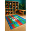 Tapis décoratif Dunagan MOSSO rouge lavable à envers tissé-334386553