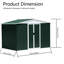 8x6 Ft Outdoor Metal Storage Unit, , Galvanized Steel & Aluminum Alloy, Construction, Ideal For Spaces 8ft X 6ft Shed, Alloy Structure, , Bicycle And Pool