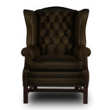 Antoinette Leather Wingback Chair