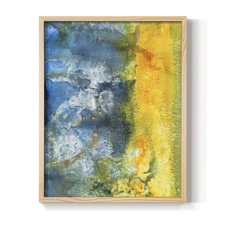 Aquatic Energy II Framed Print - Solid Wood, 21" H x 17" W