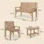 Outsunny 4 Seater Wooden Garden Furniture Set 4 Piece Embossed Finish-551432607