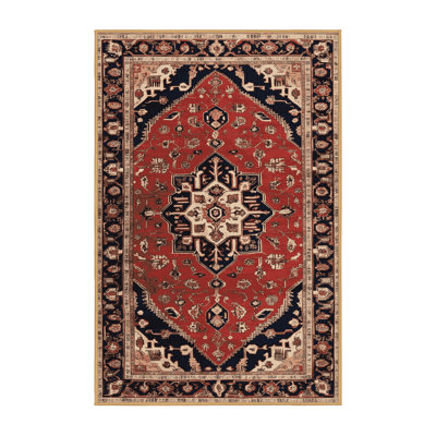 Machine Washable Persian Brown Area Rug