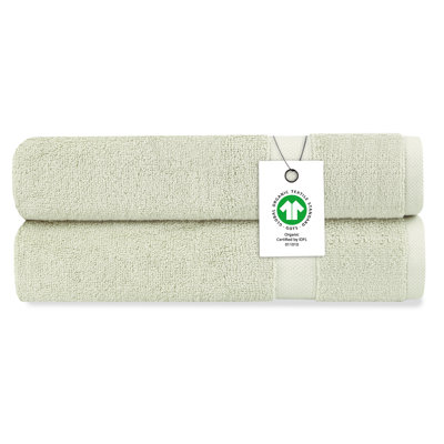 Corto Organic Cotton Plush Hand Towel, GOTS & OEKO-TEX Certified, 650 GSM Long-Staple, Soft, Quick-Dry & Absorbent, 20"×30"