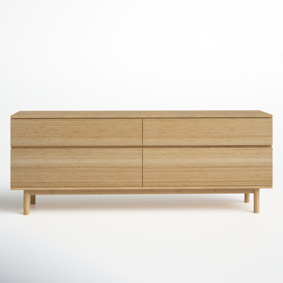 Commode double 4 tiroirs Calixta, blé