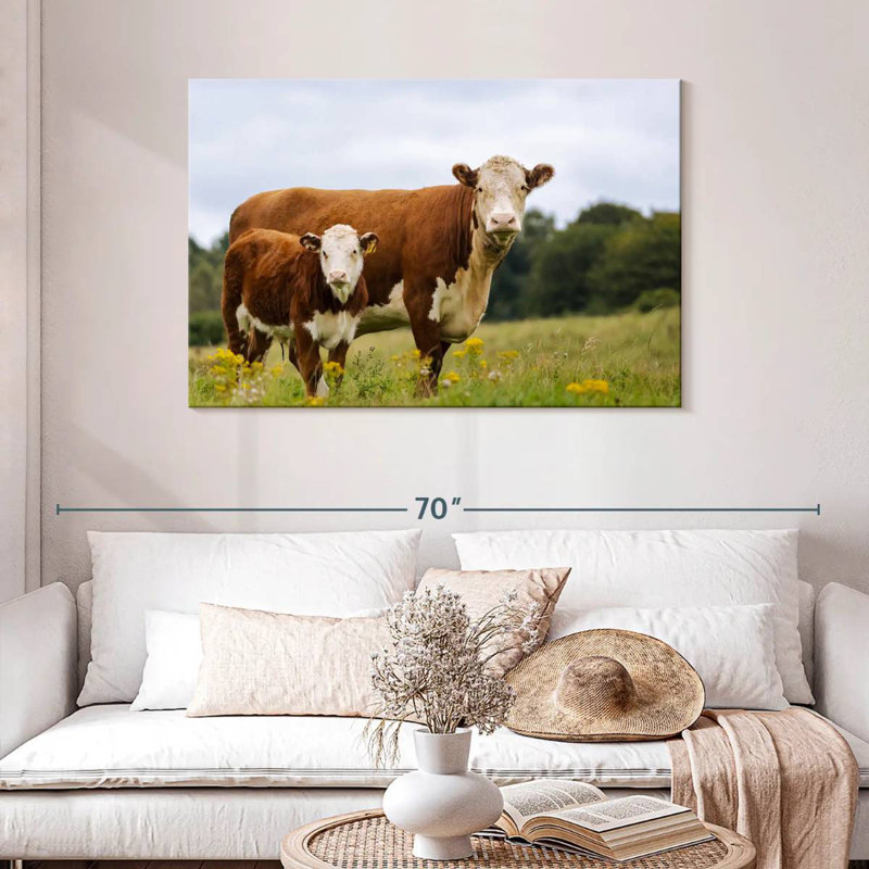 Brampt Calf And Cow, 30" H x 45" W