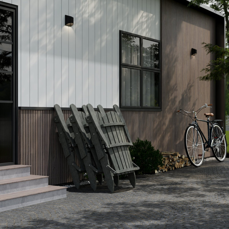 Heritage Folding Adirondack Chair, Dark Gray
