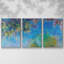 "Wisteria", peinture sur toile 3 pièces-1081367011-1081367032