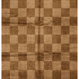 Himalayan Wool Checkered Area Rug in Brown