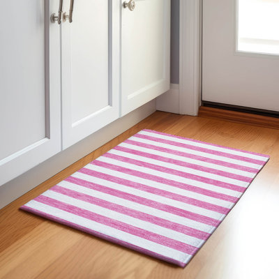 Premium Machine Washable Cerrito AMF528 Pink Rug