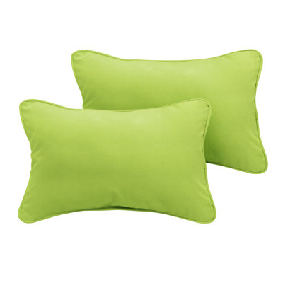 Sunbrella Outdoor Solid Corded Pillow Set of 2