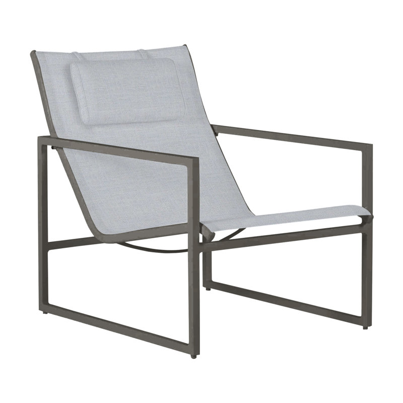 Petit fauteuil Serenata, Gris / toile grise, Trépointe, Lin chambray