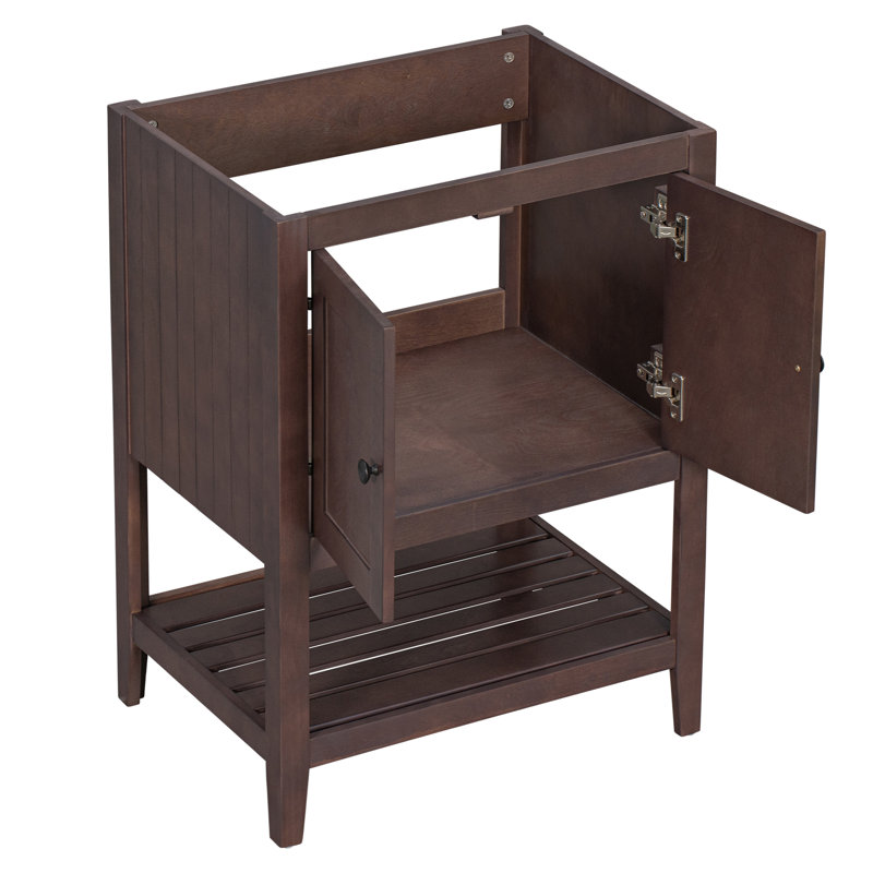 23.7'' Single Bathroom Vanity Base Only, Walnut