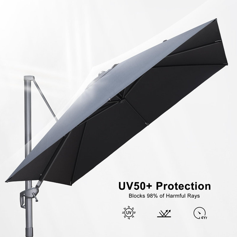 243cm Cantilever Parasol, Dark Grey