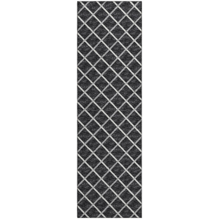 Premium Machine Washable Uran AMF140 Black Rug