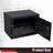 Stalwart Electronic Safe - Digital Biometric Fingerprint Lock Box with 2 Override Keys (Black)
