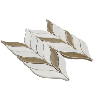 Nabi Sprig Sea Wind Marble & Crackled Glass Tile - Final Sale