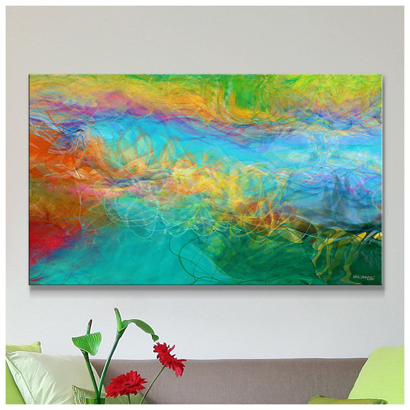 «Across the Way», reproduction d'art, H 24 po x l 40 po x P 1,5 po, Toile tendue