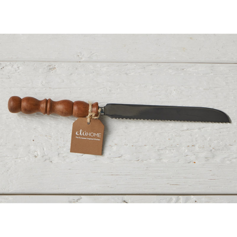 Serrated Bread Knife, Wood Handle