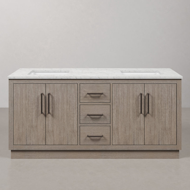Hugo 72'' W Double Vanity, Chrome