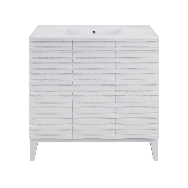 Meuble-lavabo blanc Cascade