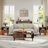 Caya 47.2" Coffee Table with 2 Fluted Drawers and Solid Wood Legs