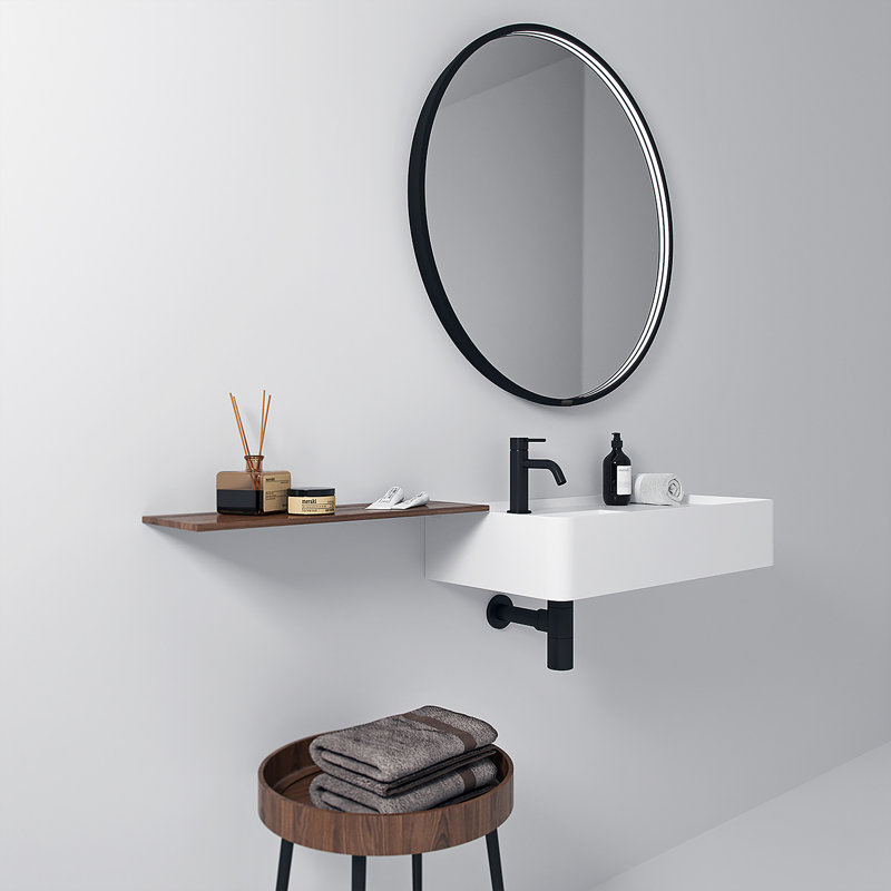 Éclairage pour meuble-lavabo Jakiyla, Noir