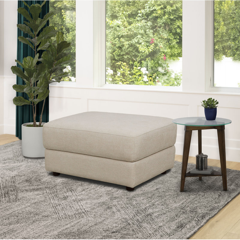 Upholstered Ottoman, Sand 100% Polyester