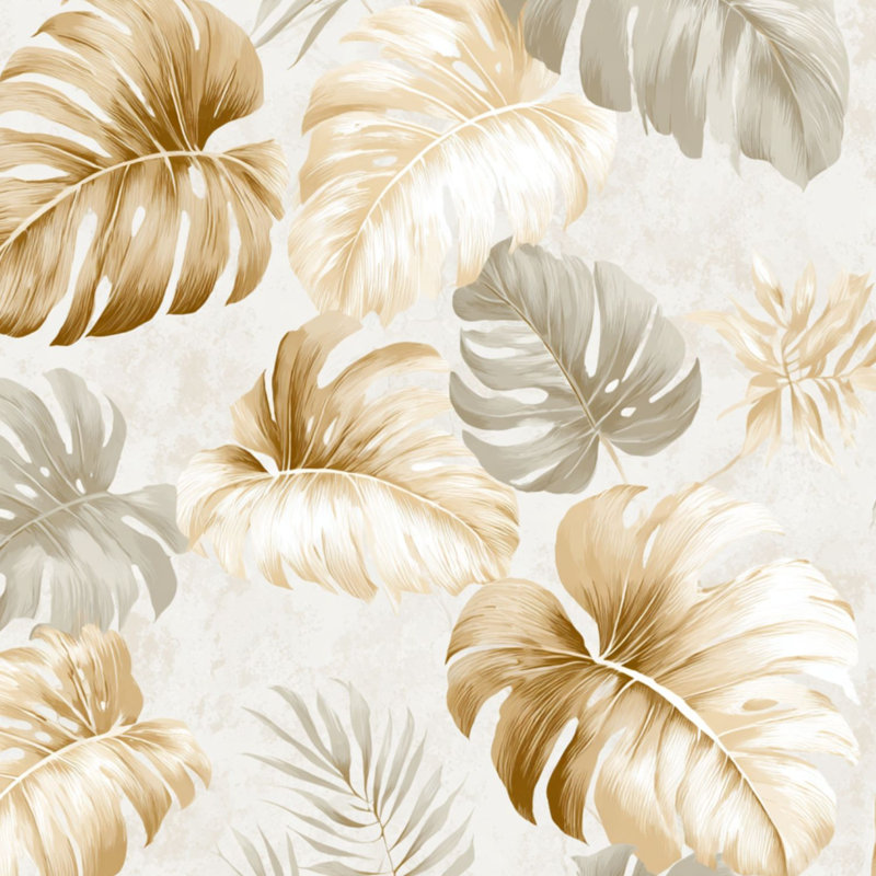 Papier peint adhésif auto-adhésif mural avec feuilles de palmier tropicales Monstera Tropical, L 118,08 po x l 24 po