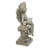 17" Peaceful Angel Sitting on a Pedestal Candle Holder Statue