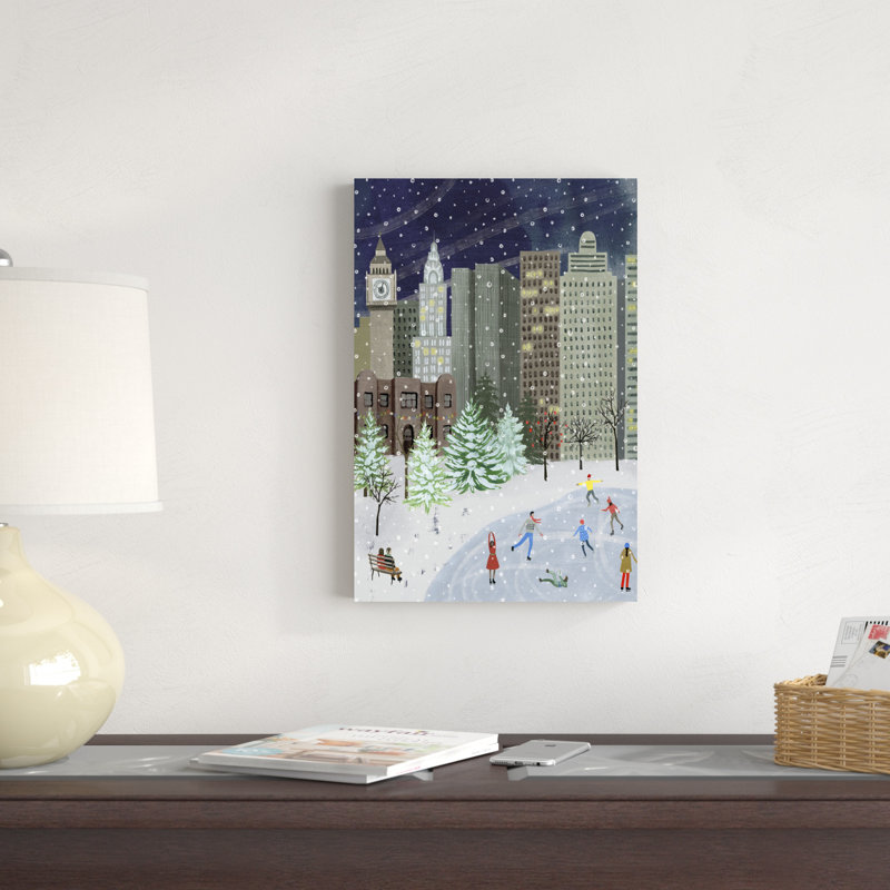 Noël dans la ville I, H 18 po x l 12 po