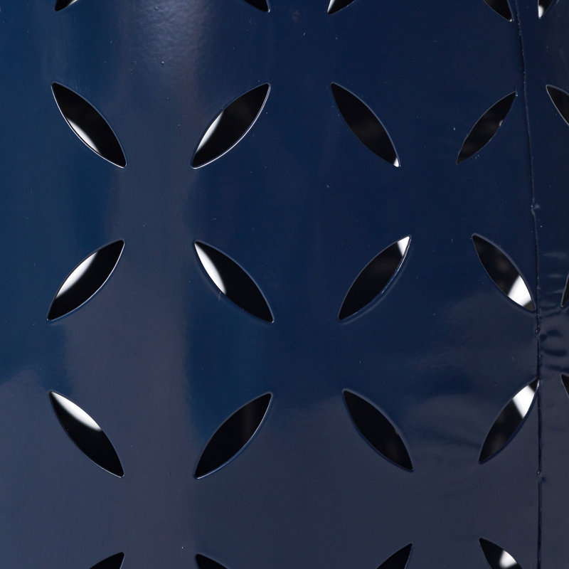 Table d'appoint d'extérieur en métal, Bleu très foncé