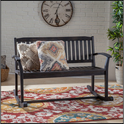 Baxter Rocking Loveseat  Acacia Wood