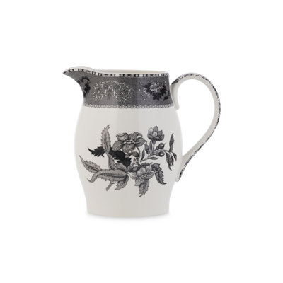 Spode Heritage Collection Pitcher 3.5pt. Camilla In Black;white