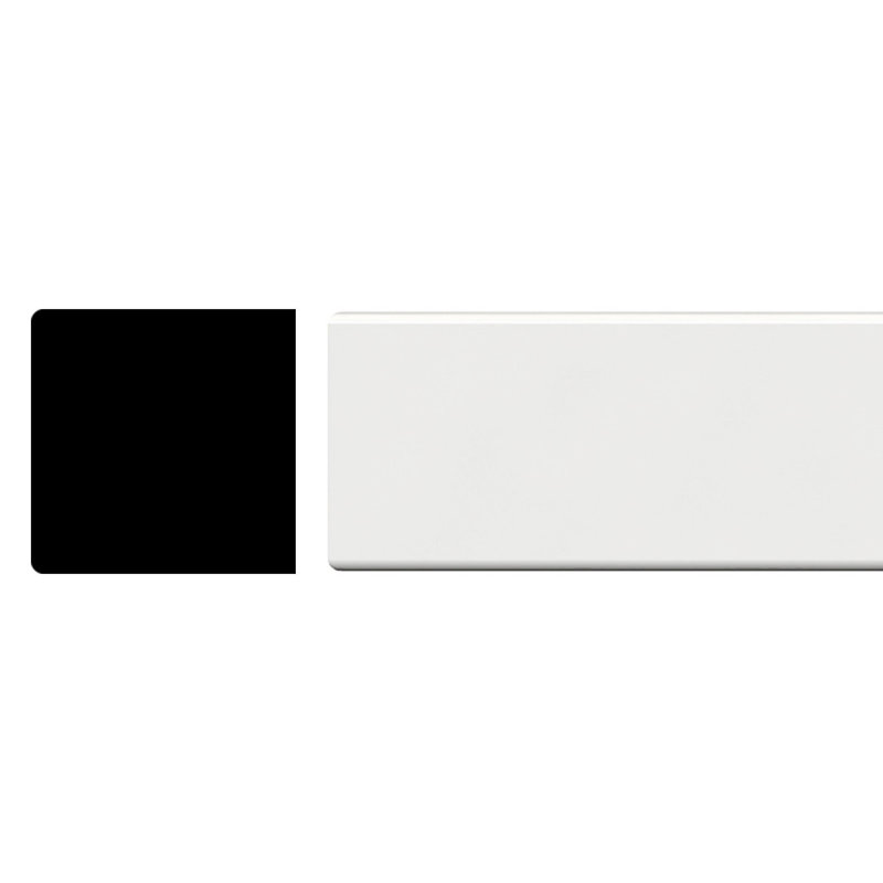96" White PVC Stop Moulding for Doors and Windows